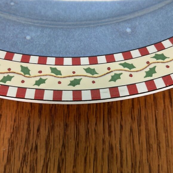 Platter Debbie Mumm Sakura snowman large serving dish - Picture 3 of 4